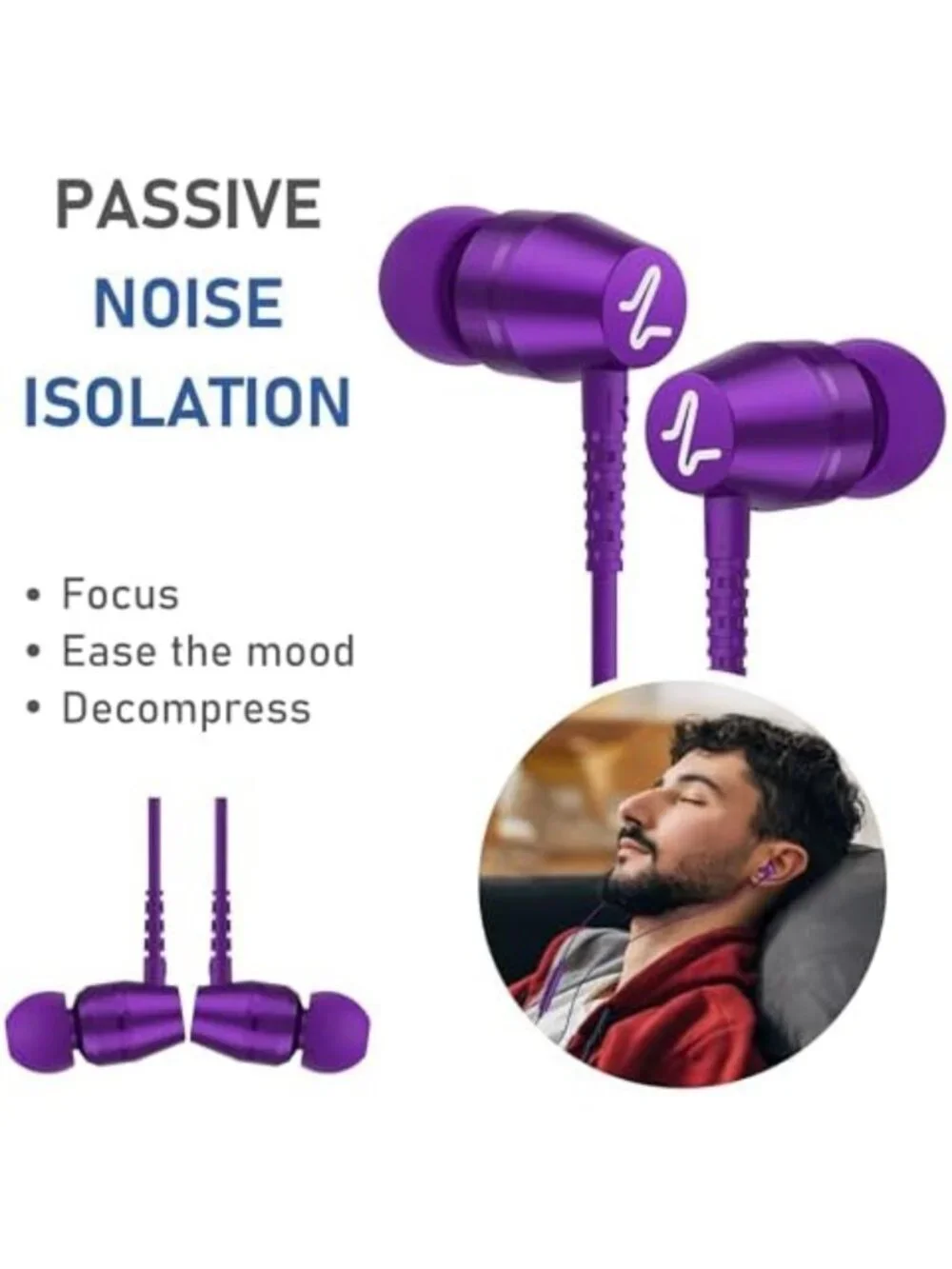 USB-C Headphones for iPhone & Samsung Galaxy | Noise-Canceling Earbuds, 5-Year
